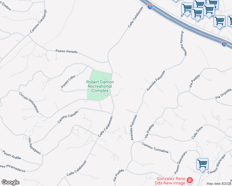 map of restaurants, bars, coffee shops, grocery stores, and more near 282 Olga Court in Rio Rico