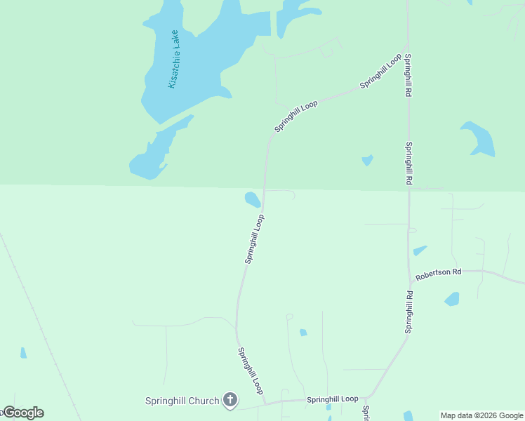 map of restaurants, bars, coffee shops, grocery stores, and more near Springhill Loop in Grant Parish