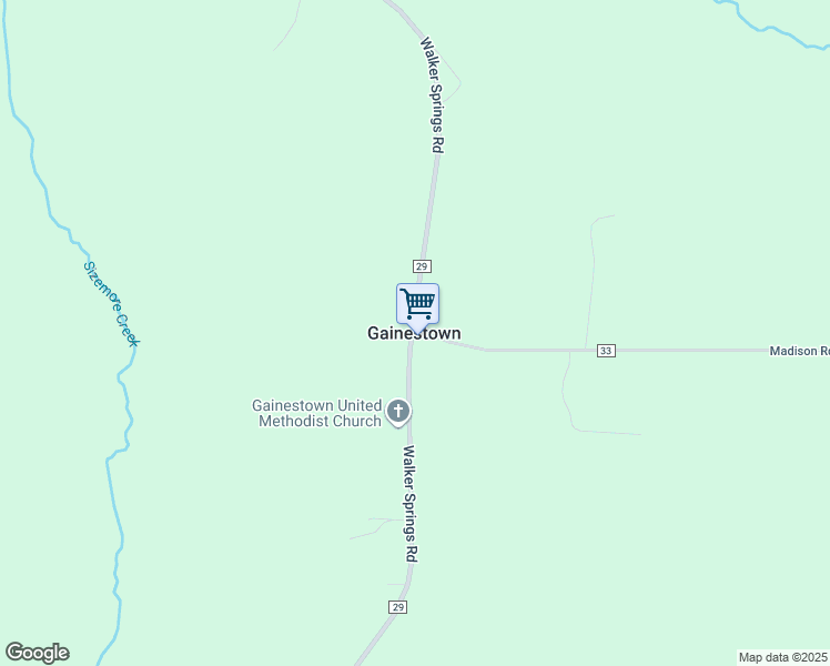 map of restaurants, bars, coffee shops, grocery stores, and more near in Gainestown