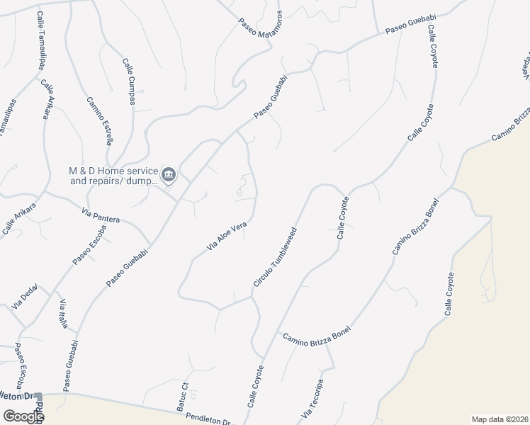 map of restaurants, bars, coffee shops, grocery stores, and more near 389 Via Aloe Vera in Rio Rico