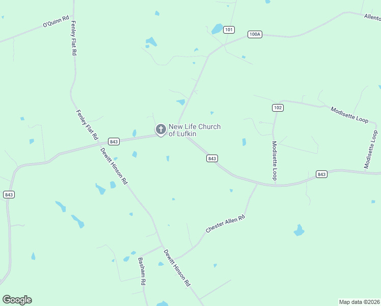 map of restaurants, bars, coffee shops, grocery stores, and more near 4563 Fm 843 in Lufkin