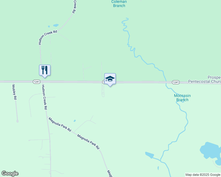map of restaurants, bars, coffee shops, grocery stores, and more near 1000 Louisiana 1241 in Dry Prong