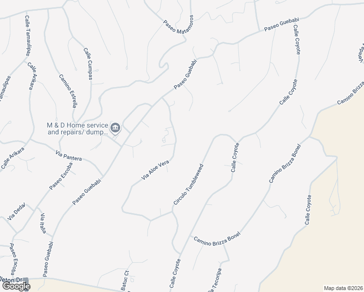 map of restaurants, bars, coffee shops, grocery stores, and more near 389 Via Aloe Vera in Rio Rico