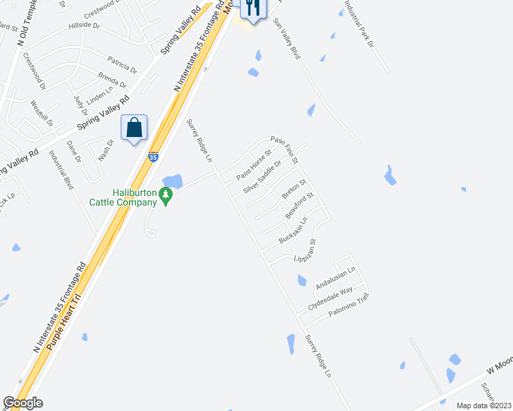 map of restaurants, bars, coffee shops, grocery stores, and more near 3124 Stallion Drive in Robinson