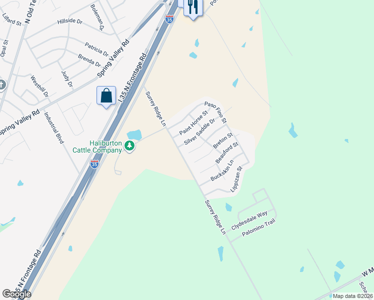 map of restaurants, bars, coffee shops, grocery stores, and more near 3133 Stallion Drive in Robinson