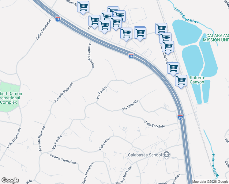map of restaurants, bars, coffee shops, grocery stores, and more near 189 Navio Court in Rio Rico