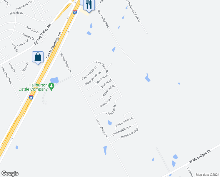 map of restaurants, bars, coffee shops, grocery stores, and more near 3032 Beauford Street in Robinson