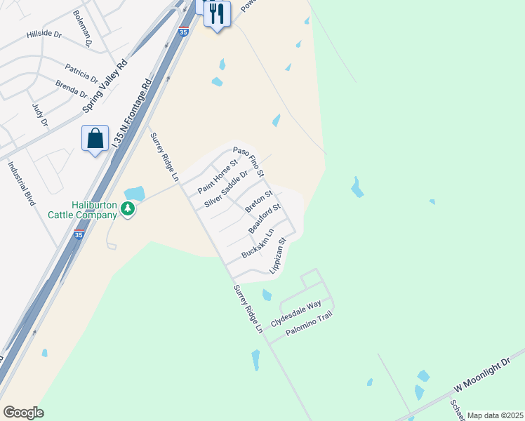 map of restaurants, bars, coffee shops, grocery stores, and more near 3025 Beauford Street in Robinson