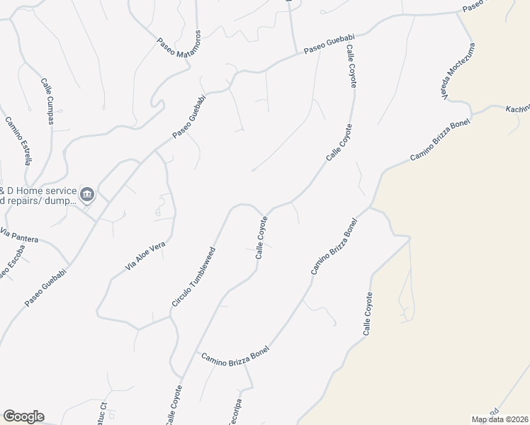 map of restaurants, bars, coffee shops, grocery stores, and more near 992 Circulo Tumbleweed in Rio Rico