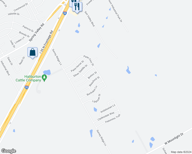 map of restaurants, bars, coffee shops, grocery stores, and more near 3013 Beauford Street in Robinson