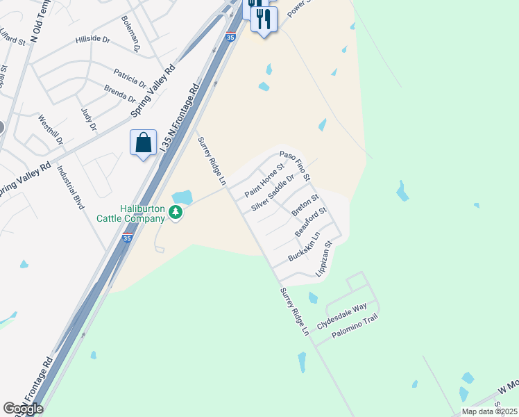 map of restaurants, bars, coffee shops, grocery stores, and more near 3116 Silver Saddle Drive in Waco