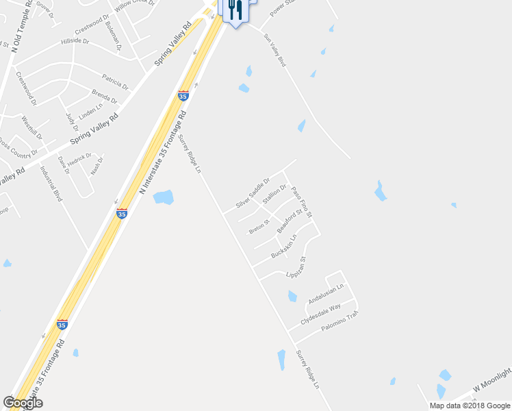 map of restaurants, bars, coffee shops, grocery stores, and more near 3101 Stallion Drive in Waco