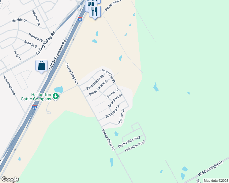 map of restaurants, bars, coffee shops, grocery stores, and more near 3012 Breton Street in Waco