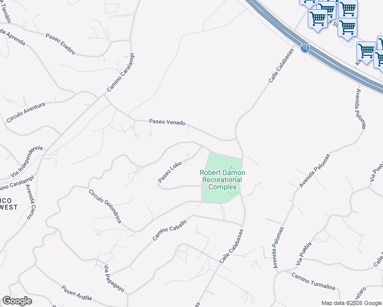 map of restaurants, bars, coffee shops, grocery stores, and more near 994 Paseo Lobo in Rio Rico