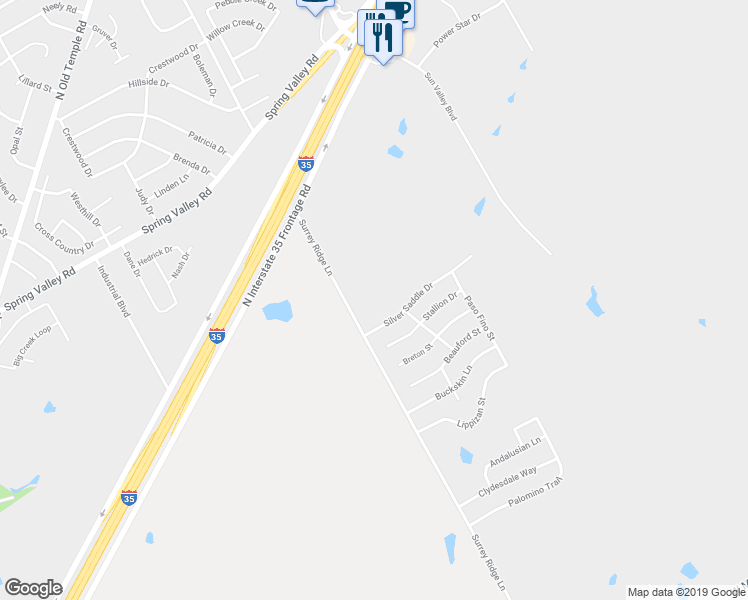 map of restaurants, bars, coffee shops, grocery stores, and more near 3125 Paint Horse Drive in Waco