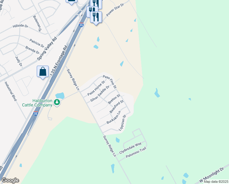 map of restaurants, bars, coffee shops, grocery stores, and more near 3004 Stallion Drive in Robinson