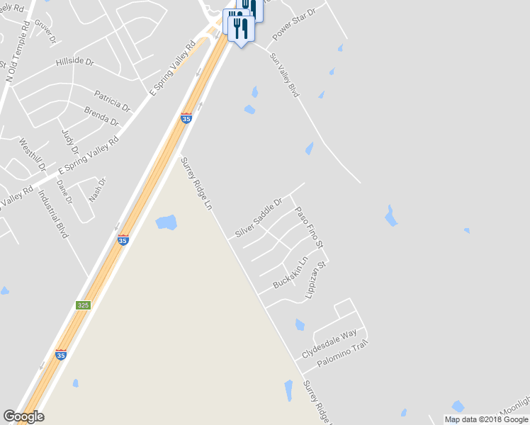 map of restaurants, bars, coffee shops, grocery stores, and more near 3033 Silver Saddle Drive in Waco