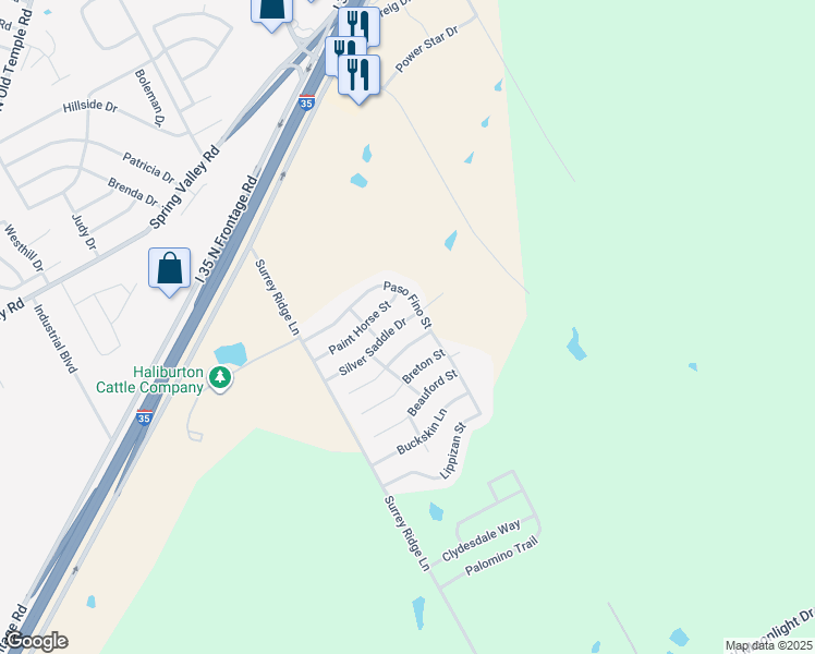 map of restaurants, bars, coffee shops, grocery stores, and more near 3013 Silver Saddle Drive in Waco