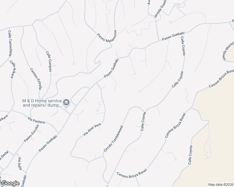map of restaurants, bars, coffee shops, grocery stores, and more near 389 Tala Court in Rio Rico