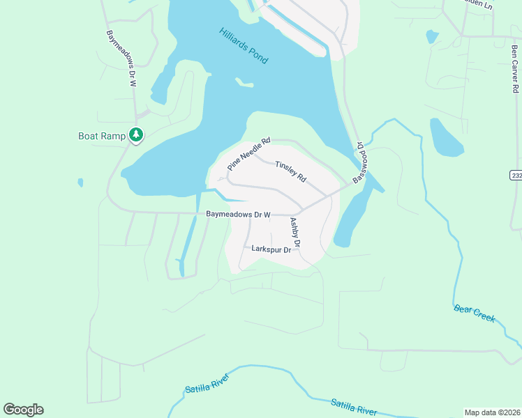 map of restaurants, bars, coffee shops, grocery stores, and more near 2857 Baymeadows Drive West in Douglas