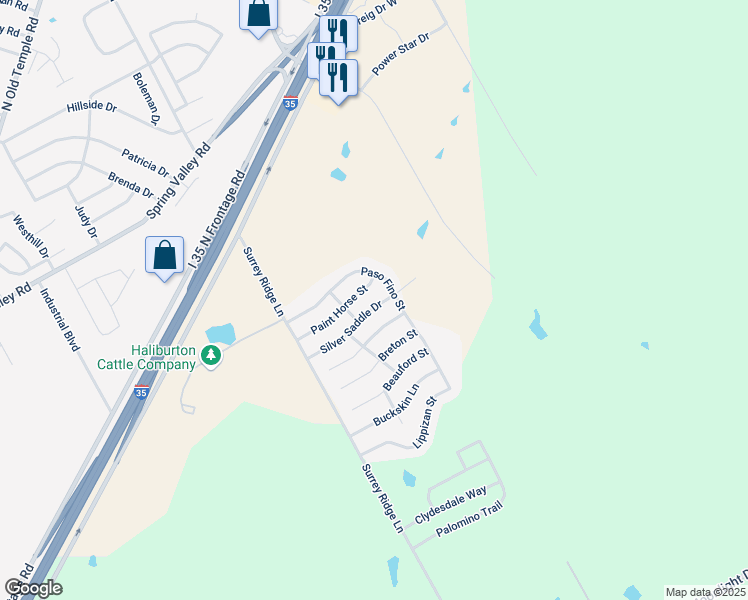 map of restaurants, bars, coffee shops, grocery stores, and more near 3013 Silver Saddle Drive in Waco