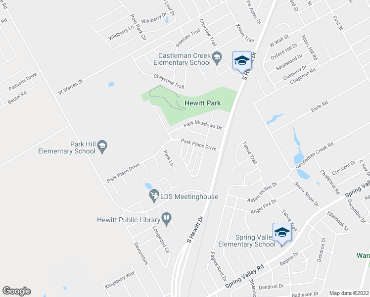 map of restaurants, bars, coffee shops, grocery stores, and more near 1021 Park View in Hewitt