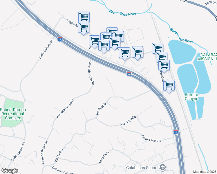 map of restaurants, bars, coffee shops, grocery stores, and more near 1001 Rama Court in Rio Rico