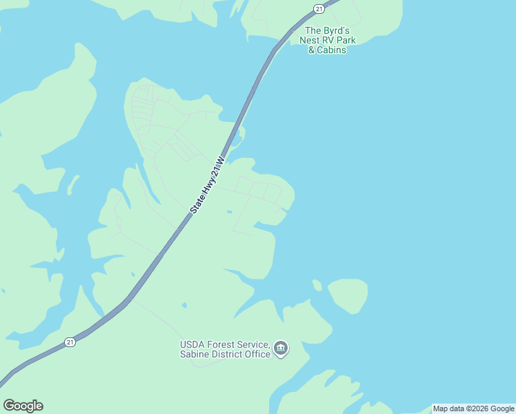 map of restaurants, bars, coffee shops, grocery stores, and more near 332 Hideaway Loop in Hemphill