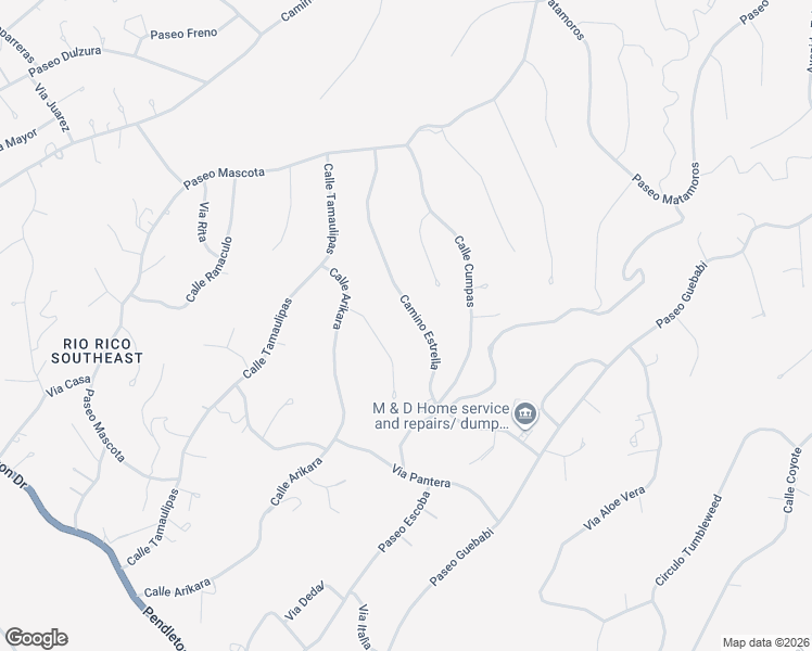map of restaurants, bars, coffee shops, grocery stores, and more near 295 Guaymas Court in Rio Rico