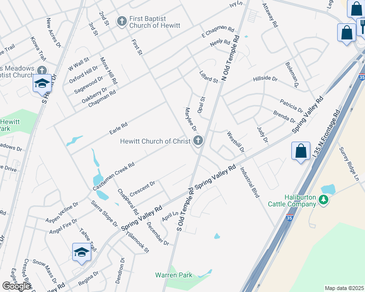 map of restaurants, bars, coffee shops, grocery stores, and more near 200 Castleman Creek Road in Hewitt