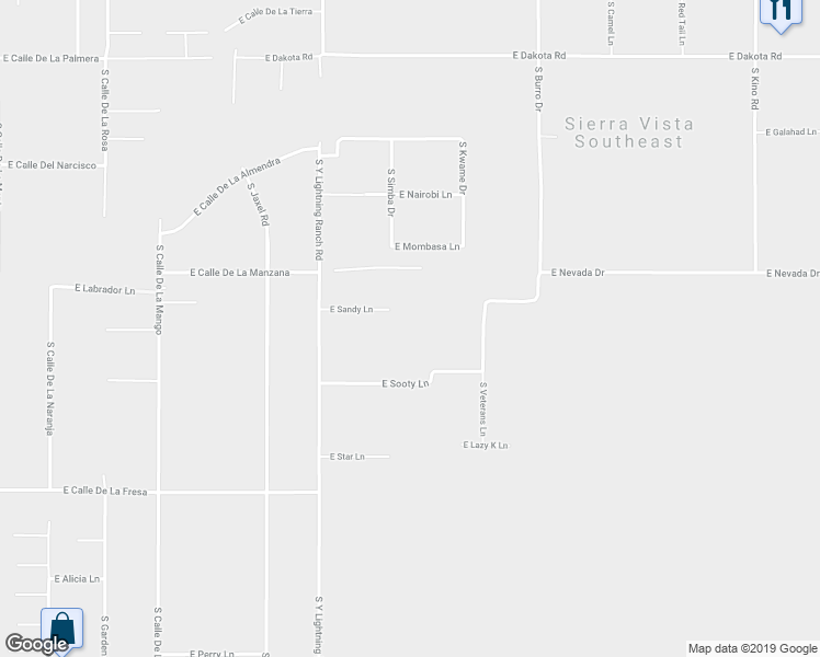 map of restaurants, bars, coffee shops, grocery stores, and more near 6155 East Sandy Lane in Hereford