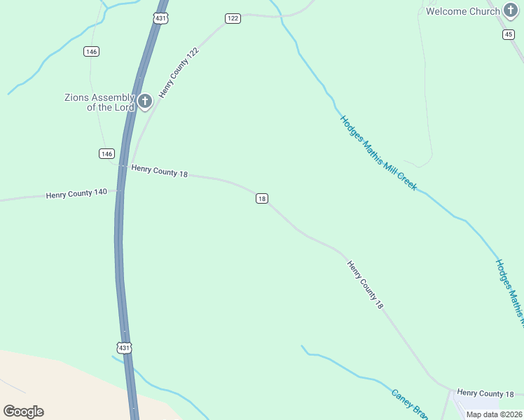 map of restaurants, bars, coffee shops, grocery stores, and more near 670 County Road 18 in Newville