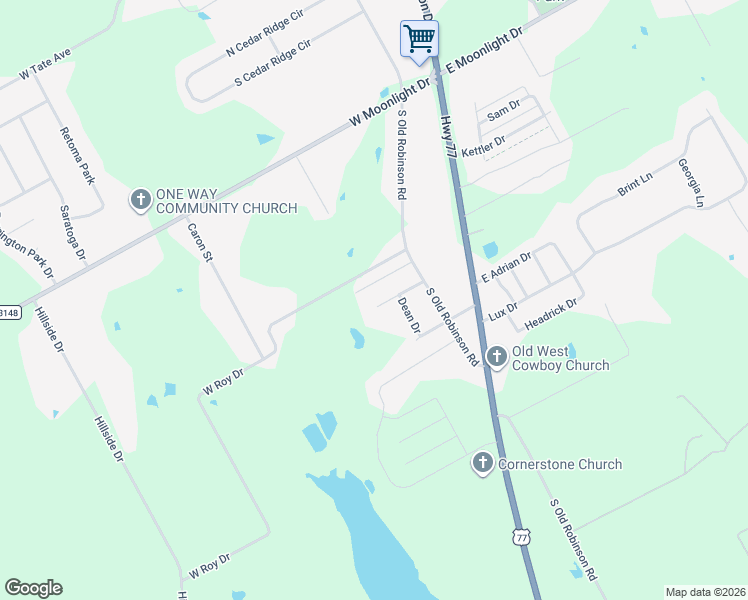 map of restaurants, bars, coffee shops, grocery stores, and more near 314 Lawndale Drive in Robinson