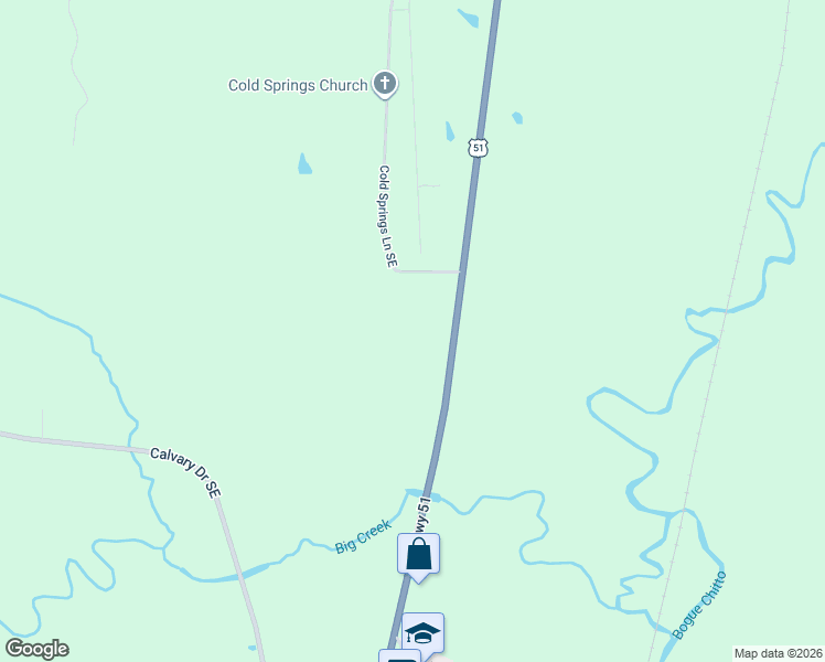 map of restaurants, bars, coffee shops, grocery stores, and more near 2046-2170 U.S. 51 in Bogue Chitto