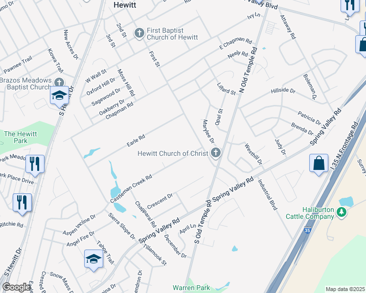 map of restaurants, bars, coffee shops, grocery stores, and more near 200 Castleman Creek Road in Hewitt