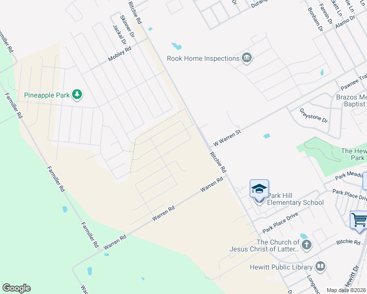 map of restaurants, bars, coffee shops, grocery stores, and more near 11120 Solar Street in Lorena