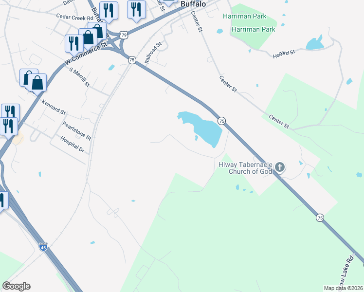 map of restaurants, bars, coffee shops, grocery stores, and more near 10 Candy Lane in Buffalo