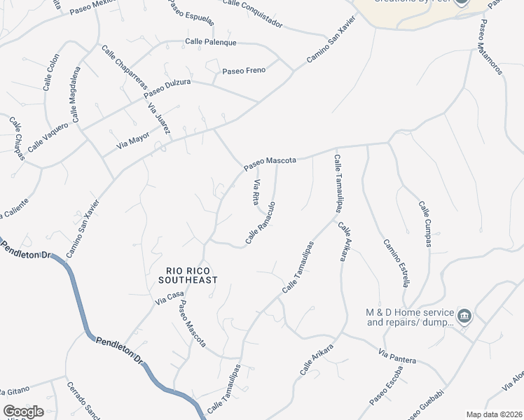 map of restaurants, bars, coffee shops, grocery stores, and more near 212 Calle Ranaculo in Rio Rico