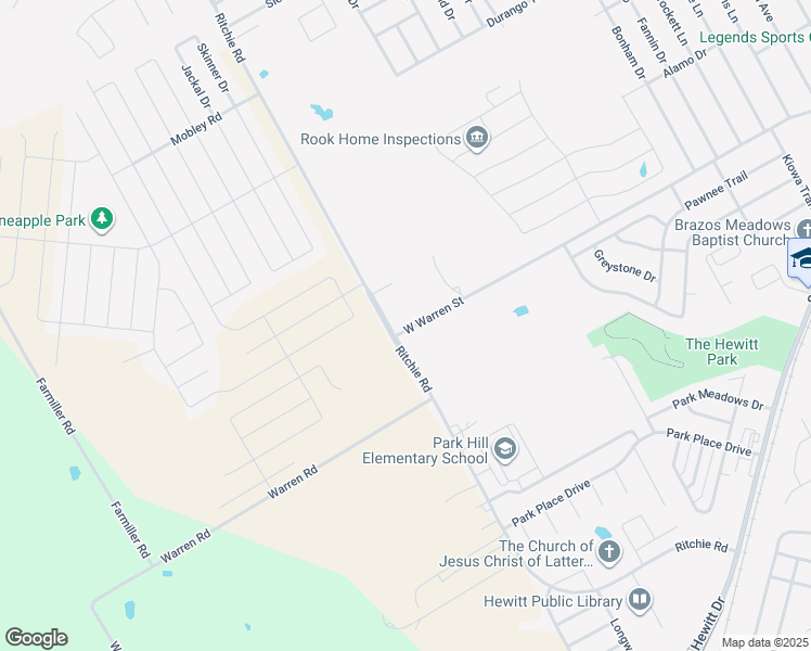 map of restaurants, bars, coffee shops, grocery stores, and more near 1110 Ritchie Road in Lorena