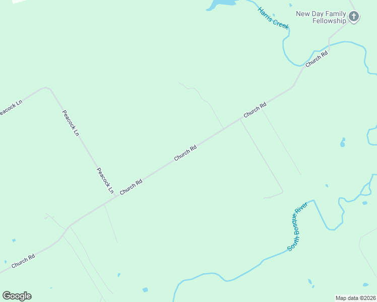 map of restaurants, bars, coffee shops, grocery stores, and more near 3082 Church Road in McGregor