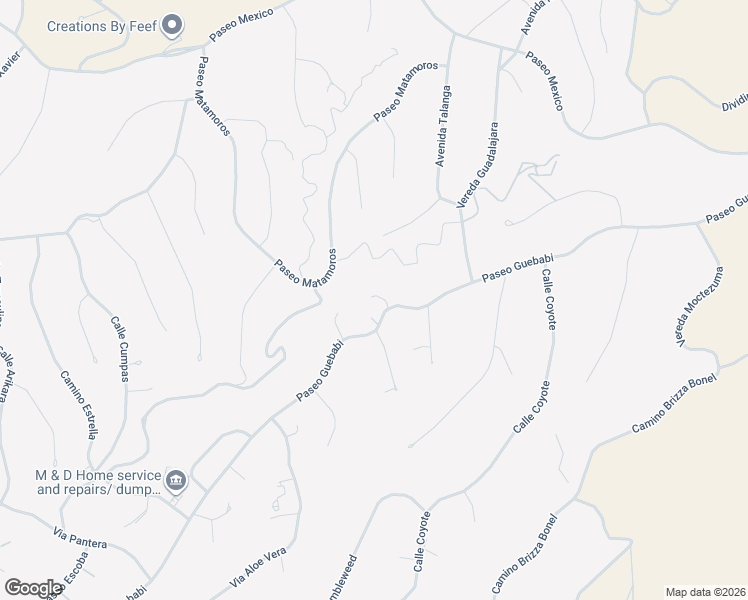 map of restaurants, bars, coffee shops, grocery stores, and more near Paseo Guebabi in Rio Rico