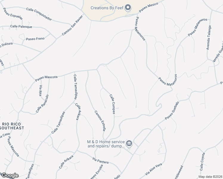 map of restaurants, bars, coffee shops, grocery stores, and more near 1027 Calle Cumpas in Rio Rico