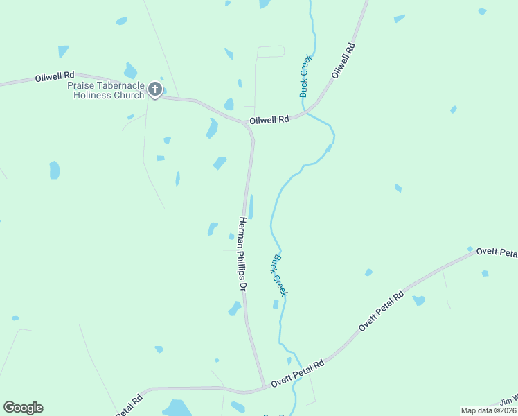 map of restaurants, bars, coffee shops, grocery stores, and more near Herman Phillips Drive in Ovett