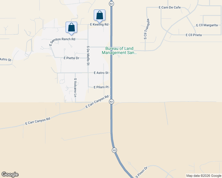 map of restaurants, bars, coffee shops, grocery stores, and more near 6232 Route 92 in Hereford