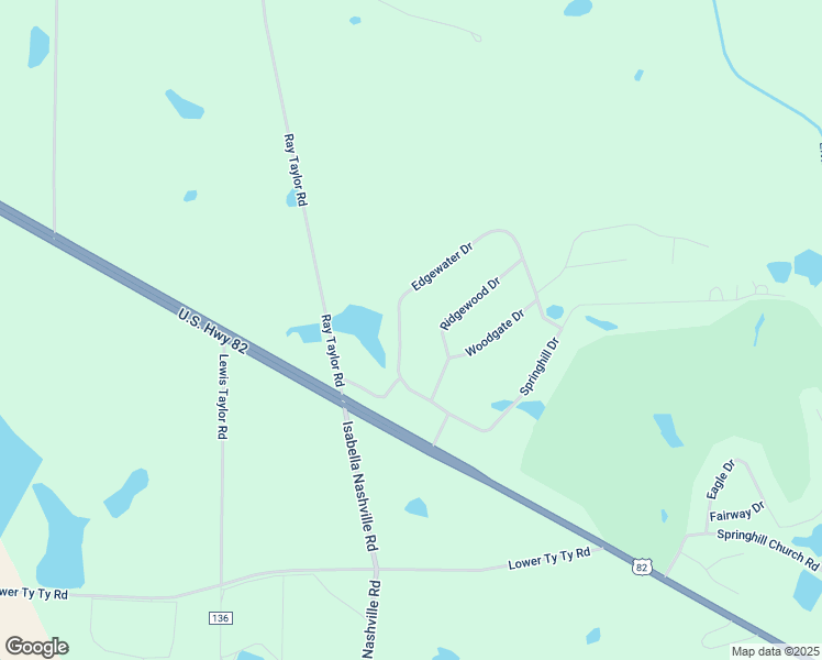 map of restaurants, bars, coffee shops, grocery stores, and more near 57 Edgewater Drive in Tifton