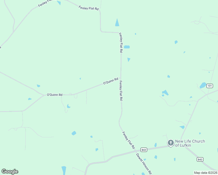 map of restaurants, bars, coffee shops, grocery stores, and more near 3044 O'Quinn Road in Pollok