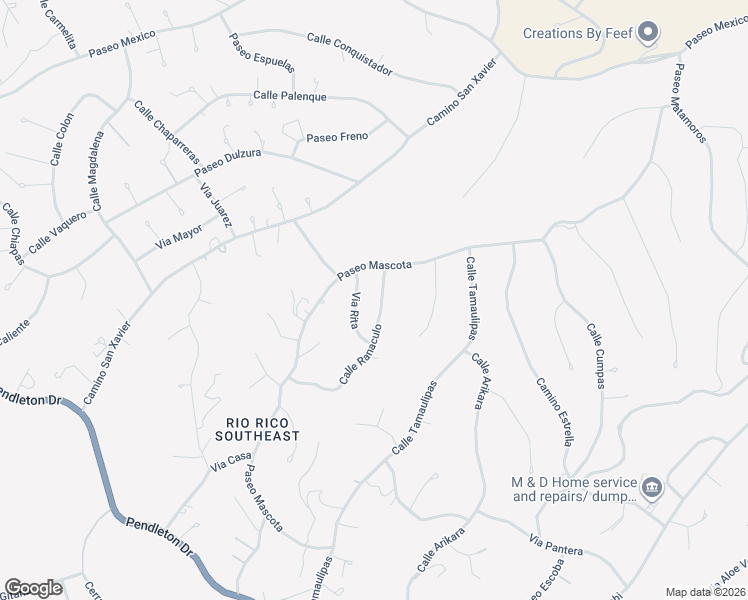map of restaurants, bars, coffee shops, grocery stores, and more near 1047 Via Rita in Rio Rico