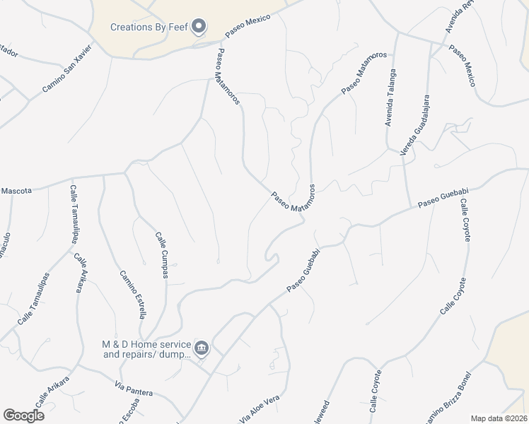 map of restaurants, bars, coffee shops, grocery stores, and more near 1140 Paseo Matamoros in Rio Rico