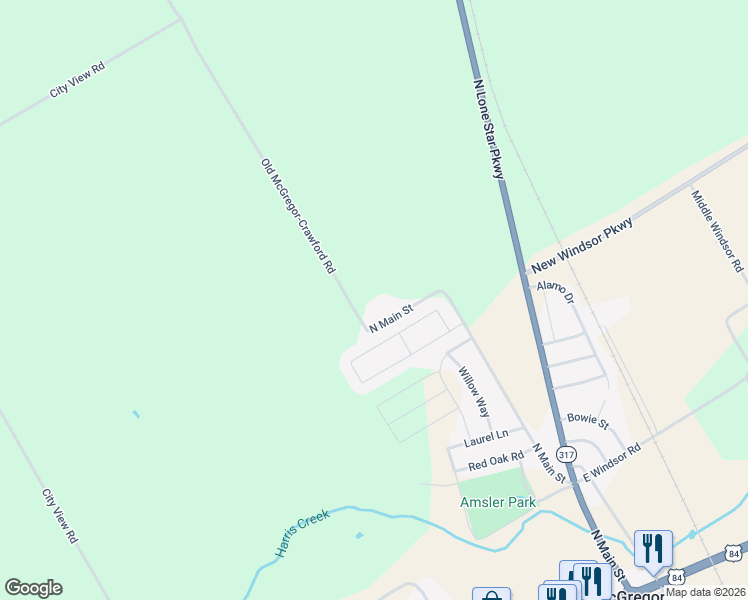 map of restaurants, bars, coffee shops, grocery stores, and more near 903 N Main St in McGregor