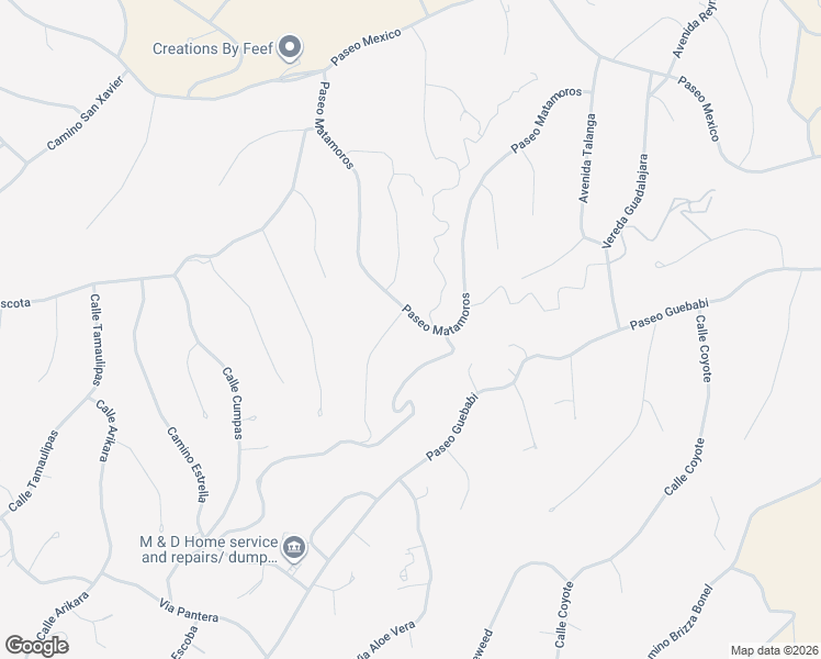 map of restaurants, bars, coffee shops, grocery stores, and more near 1140 Paseo Matamoros in Rio Rico